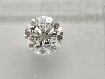 1 pcs Diamant (Natuurlijk) - 0.74 ct - Rond - D (kleurloos), Nieuw