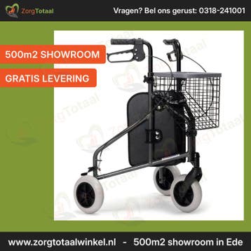 Rollator Vermeiren Delta 3-wiel - compacte rollator voor b.., Diversen, Rollators, Ophalen of Verzenden, Nieuw