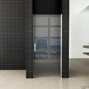Wiesbaden Eco nisdeur met profiel 80 x 195 x 0,6 cm, chroom, Ophalen of Verzenden, Nieuw, Chroom, Bad