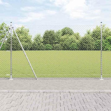 vidaXL gaashek met betonnen voetstuk 10 x 1,6 m, Verzenden, Nieuw, IJzer