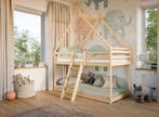 Stapelbed met Dakje Sven - Kinderbed 80 x 180 Hout, Verzenden, Nieuw, Stapelbed