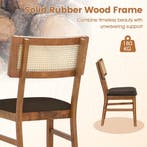 LIVSK Gestoffeerde Eetkamerstoelen - Handgeweven Rotan - Rug, Kinderen en Baby's, Verzenden, Nieuw