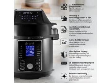 Saaf Multicooker - 5.8L - Airfryer Slowcooker Rijstkoker, Verzenden, Nieuw