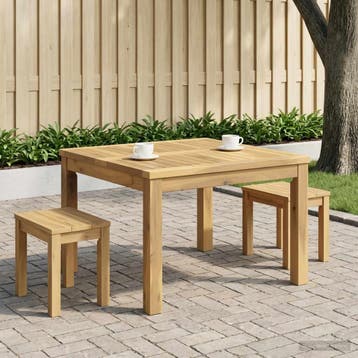 vidaXL Salontafel Wit 60 x 60,5 x 36 cm Massief Acaciahout, Huis en Inrichting, Tafels | Salontafels, Verzenden, Nieuw, Overige houtsoorten