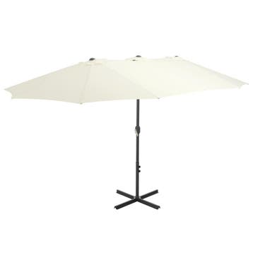 Dubbele Parasol 460x270cm - Retourdeal 61% korting, Ophalen of Verzenden, Zo goed als nieuw, Meer dan 4 meter, Stokparasol