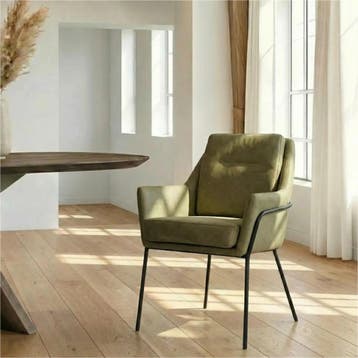 Leren eetkamerstoel Mix, Huis en Inrichting, Stoelen, Ophalen of Verzenden, Nieuw, Leer, Bohemian, Industrieel, Modern, Scandinavisch