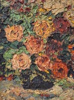 Peter van den Braken (1896-1979) - Rozen, Antiek en Kunst, Kunst | Schilderijen | Klassiek