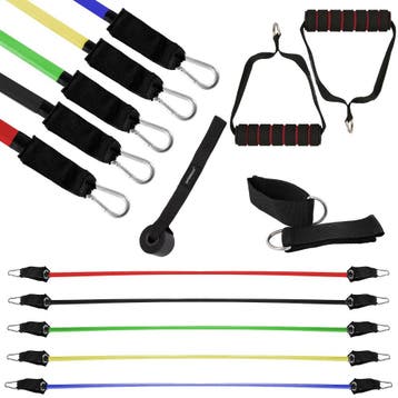 Resistance Band Set | Weerstandselastieken | Weerstandstube, Sport en Fitness, Ophalen of Verzenden, Nieuw