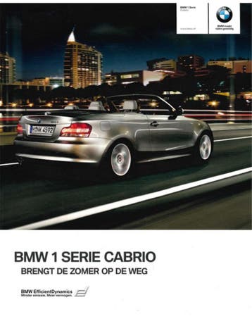 2010 BMW 1 SERIE CABRIOLET BROCHURE NEDERLANDS, Nieuw, BMW, Author