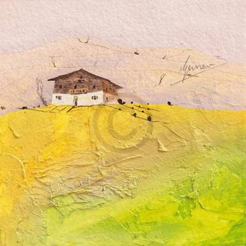 Kunstdruk Bernhard Gerner - Landhaus 1 50x50cm, Verzenden, Nieuw