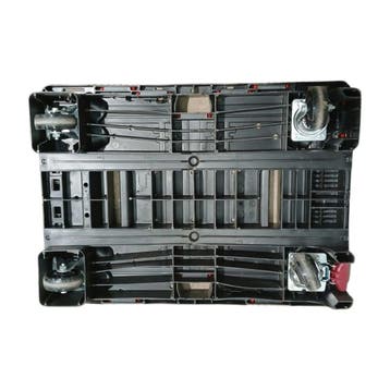 Rolplateau, zwart, 80 x 60 x 20 cm, 2 vaste wielen, 2, Ophalen of Verzenden, Overige typen, Emtrade NL