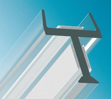Glasverbindingsprofiel tussenwand-Gehard glas 12 mm dik of g, Doe-het-zelf en Verbouw, Glas en Ramen, Ophalen of Verzenden, Nieuw