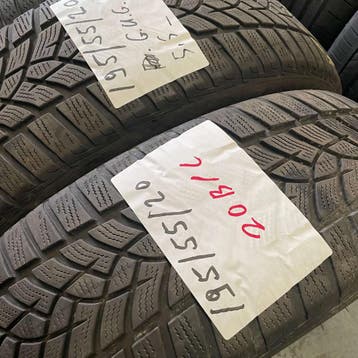 2 x Goodyear UltraGrip 195-55-20 Winterbanden 5,5mm, Auto-onderdelen, Banden en Velgen, Gebruikt, Band(en), Personenwagen, 195 mm