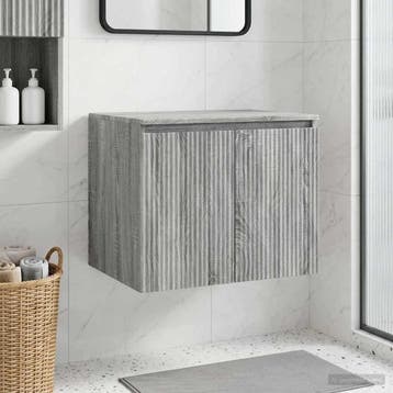 vidaXL Wand Gemonteerde Badkamerkast Grijs Sonoma 62,5 x, Verzenden, Nieuw