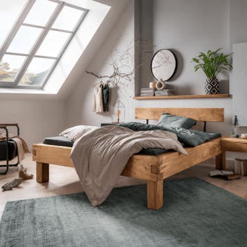 TPT Möbel Elva Massief Eiken Balkenbed - 180 x 220, Nieuw