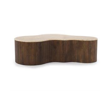 Salontafel Mari 129x84cm - bruin | Eleonora, Ophalen of Verzenden, Nieuw