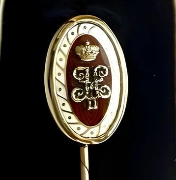 14 karaat - Geel goud, Fabergé Imperial Red emaille