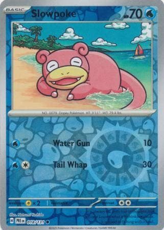 Slowpoke 018/131 reverse holo Prismatic Evolutions, Ophalen of Verzenden, Nieuw, Losse kaart, Foil
