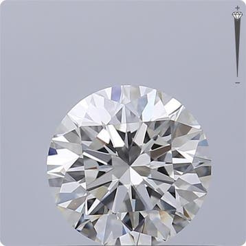 1 pcs Diamant (Natuurlijk) - 0.54 ct - Rond - H - IF -, Nieuw