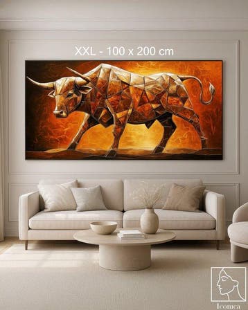 Iconica - The Cubist Bull - unique 1/1 XXL (100 x 200 cm)