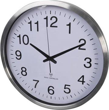2dekans | Perel Wandklok, rond, analoog, 50 cm,, Ophalen of Verzenden, Zo goed als nieuw