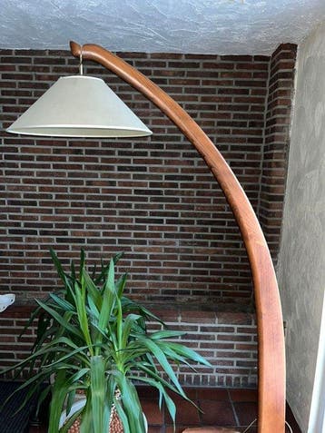 Staande lamp - Hout, stof