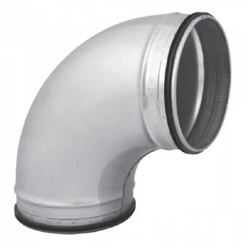 Bocht 90º met afdichtingsrubber - geperst - Ø 200mm, Verzenden, Nieuw