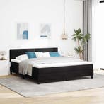vidaXL Boxspringbed met matras Zwart 180 x 200 cm Fluweel, Huis en Inrichting, Slaapkamer | Bedden, Verzenden, Nieuw, Zwart, Stof