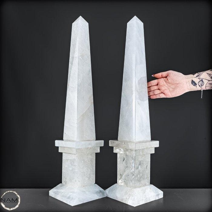 Zeer zeldzame Lemurische kwarts-torens uit Brazilië –, Verzamelen, Mineralen en Fossielen