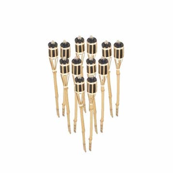 Bamboe tuinfakkels set 12 stuks 61 cm - Tuinfakkels, Ophalen of Verzenden, Nieuw