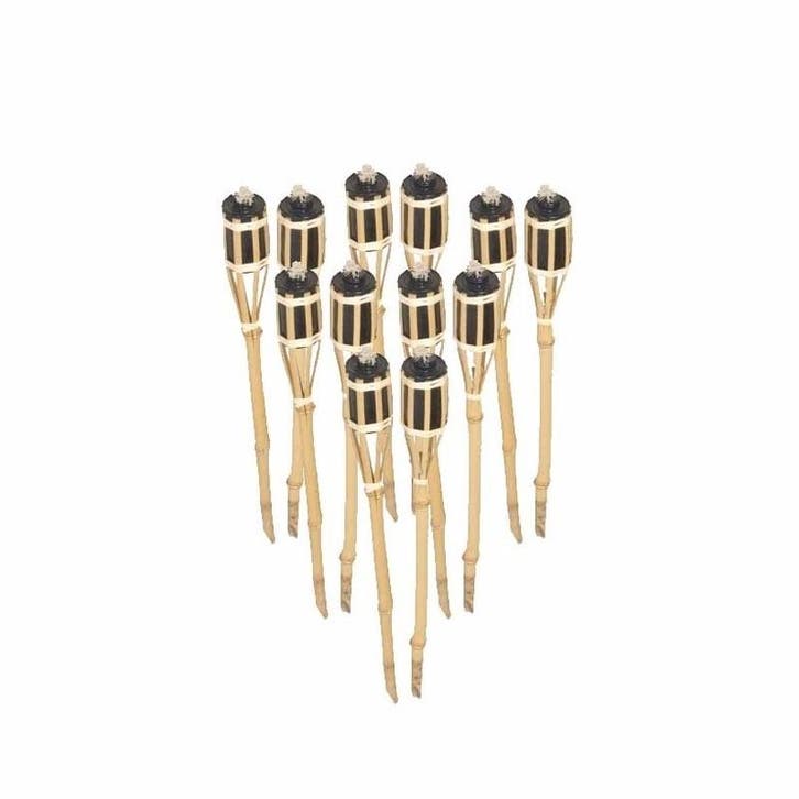 Bamboe tuinfakkels set 12 stuks 61 cm - Tuinfakkels, Tuin en Terras, Tuinwanddecoratie, Ophalen of Verzenden