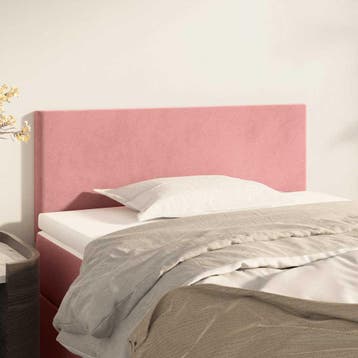 vidaXL Hoofdbord 80x5x78/88 cm fluweel roze, Verzenden, Nieuw, Stof