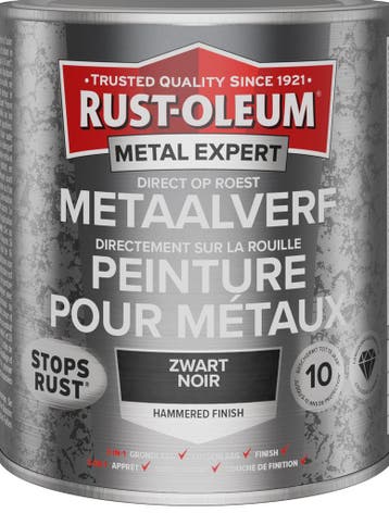 Rust oleum metal expert metaalverf direct op roest hamerslag, Verzenden, Nieuw