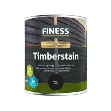 Finess Finess timberstain 750 ml, zwart ral 9005, Verzenden, Nieuw