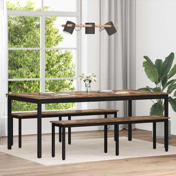 vidaXL Eettafels 200 x 100 x 75 cm Bewerkt hout Rechthoekig, Verzenden, Nieuw