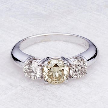Verlovingsring - 14 karaat Witgoud - 1.85ct. tw. Diamant