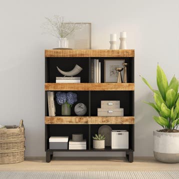 vidaXL Bijzetkast 85x33x107 cm massief mangohout, Minder dan 45 cm, Verzenden, Nieuw, 70 cm of meer