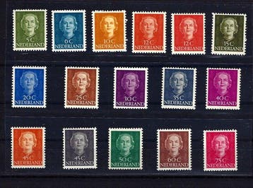 Nederland 1948/1949 - 2 zeer mooie series , Koningin, Postzegels en Munten, Postzegels | Nederland, Gestempeld