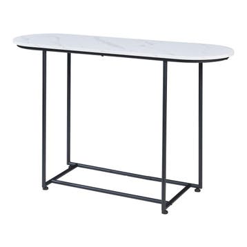 Console tafel Nordfron 120x40x75 cm zwart en marmer wit [en., Huis en Inrichting, Tafels | Sidetables, Verzenden, Nieuw