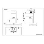 M-System MSPK952IX Wandschouw afzuigkap – 90 cm – RVS, Verzenden, Nieuw