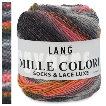 Lang Yarns Mille Colori Socks & Lace Luxe - 24 vulkaan - W, Ophalen of Verzenden, Nieuw