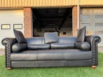 Bank BAXTER Alfred P bankstel 240cm zwart buffel leer sofa, Huis en Inrichting, Banken | Bankstellen, Design, Driepersoons, Zo goed als nieuw
