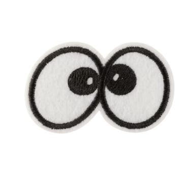 Embleem - 1 stuk - ogen - cartoon ogen - 3.5 x 6cm - appl..., Ophalen of Verzenden, Nieuw, Overige typen