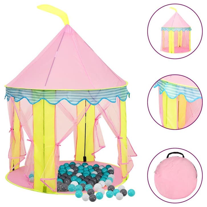 vidaXL Kinderspeeltent met 250 ballen 100x100x127 cm roze, Kinderen en Baby's, Speelgoed | Speeltenten, Nieuw, Verzenden
