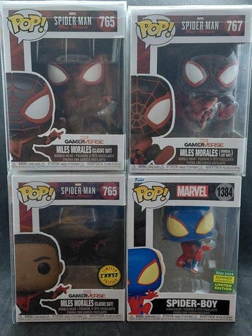 Funko - Funko Pop - 3x Miles Morales (Bodega Cat Suit;