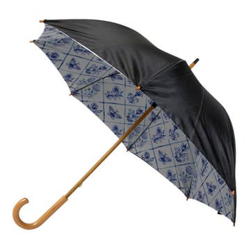 Paraplu Delfts blauw binnenprint 105cm, Verzenden, Nieuw