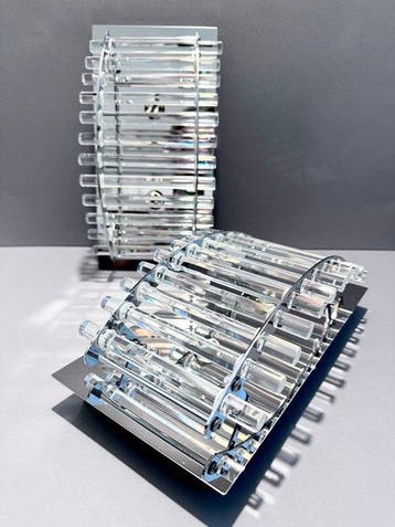 Honsel Leuchten - Wandlamp (2) - Kristal, Aluminium