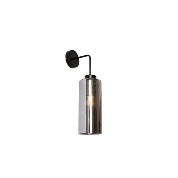 Smart wandlamp zwart met smoke glas incl. Wifi ST64 - Laura, Verzenden, Nieuw, Glas