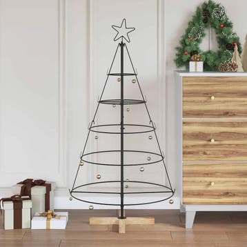 vidaXL Metalen kerstboom met standaard KUOPIO 125 cm Staal, Diversen, Verzenden, Nieuw
