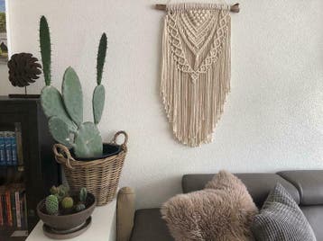 Macramé muur opknoping Druiven- wandkleed ,muur hanger, Verzenden, Nieuw